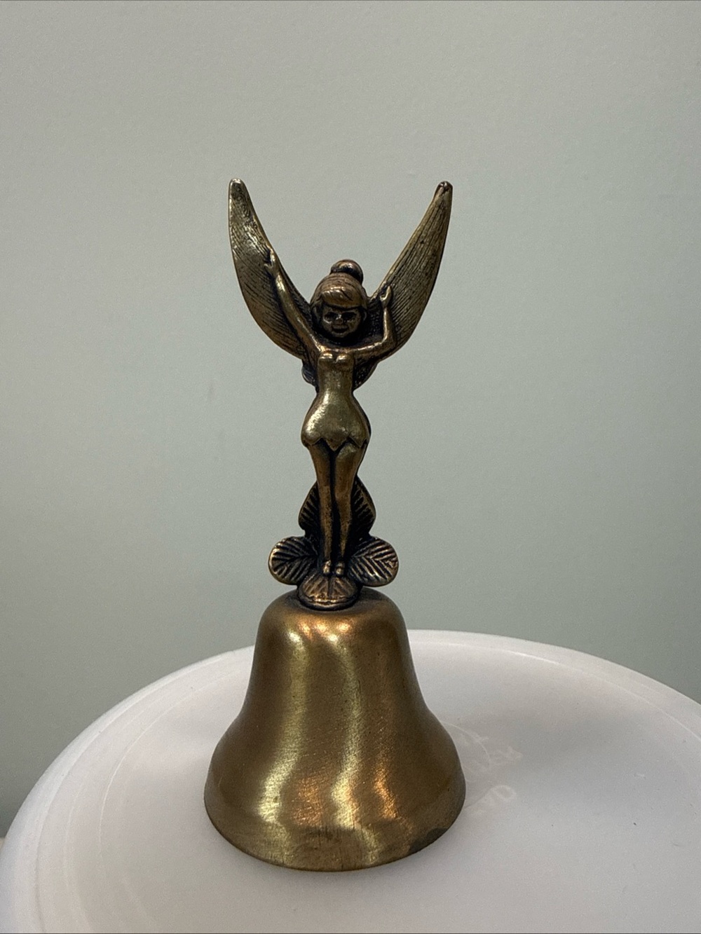 Faerie Small Brass Metal Bell, Vintage Fantasy Decor Magic Tinkerbell - 3.5”